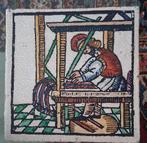 Antieke grote moorse  geglazuurde tegel, Antiek en Kunst, Antiek | Keramiek en Aardewerk, Ophalen of Verzenden