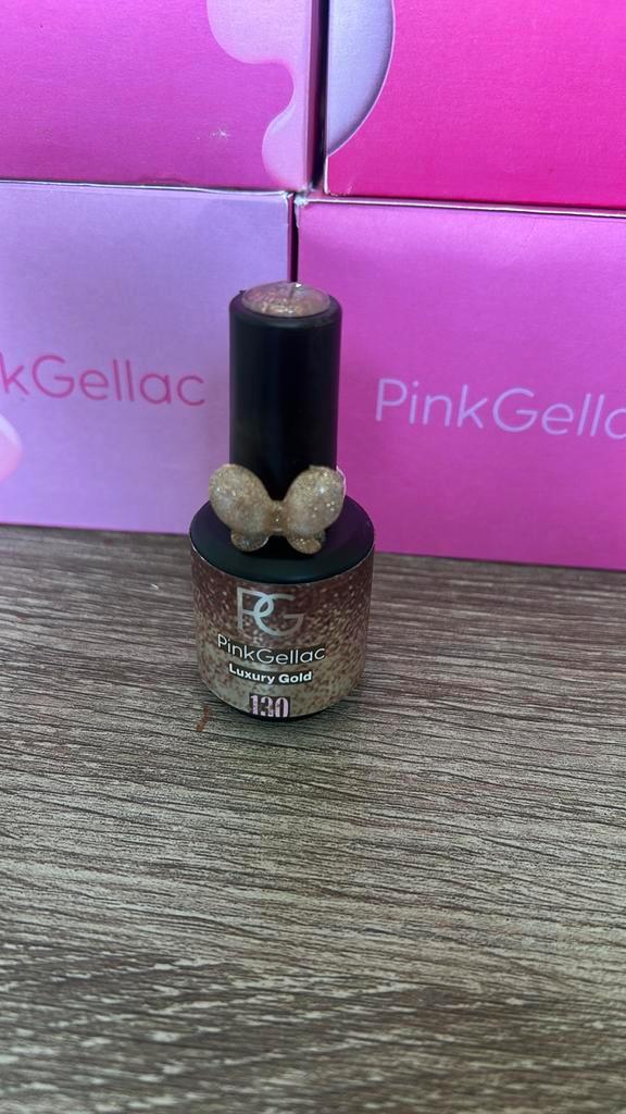 Pink Gellac Luxury Gold 130, Sieraden, Tassen en Uiterlijk, Uiterlijk | Cosmetica en Make-up, Zo goed als nieuw, Handen en Nagels