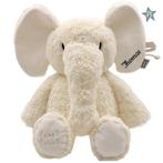 Label Label Elephant Elly Ivoor Large Knuffel ( met naam ), Kinderen en Baby's, Kraamcadeaus en Geboorteborden, Ophalen of Verzenden