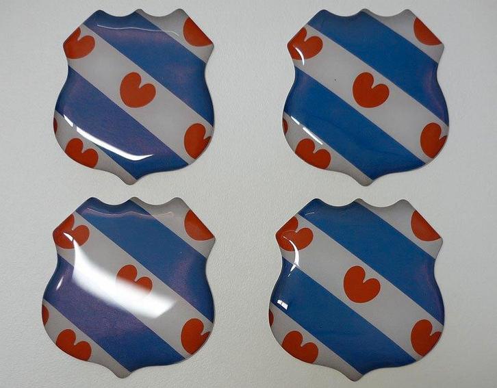 3D Friese gel vlag stickers 3x3cm UV-bestendig, Verzamelen, Stickers, Nieuw, Overige typen, Verzenden