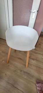 4 leuke witte kuipstoeltjes, Ophalen, Kunststof, Gebruikt, Wit
