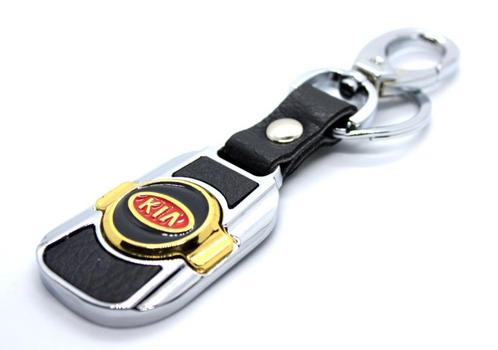Kia Sleutelhanger | Leer, Metaal | Karabijnsluiting | Kia, Verzamelen, Sleutelhangers, Nieuw, Ophalen of Verzenden