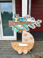 Geboorteboord uilen en kinderwagen, Ophalen, Gebruikt, Geboortebord