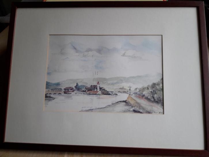 Aquarel 8x Yves Parent reproductie litho's, Huis en Inrichting, Woonaccessoires | Schilderijen, Tekeningen en Foto's, Schilderij