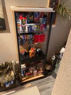 3 beuken / zwarte vitrine kasten, Huis en Inrichting, Kasten | Vitrinekasten, Ophalen, 50 tot 100 cm, Zo goed als nieuw, Met lade(s)