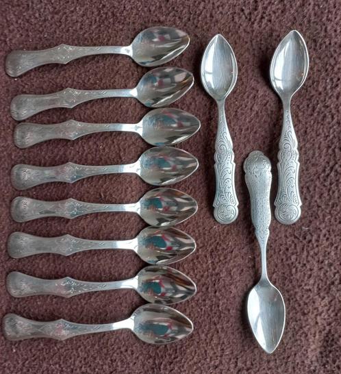 11 Biedermeier moccalepeltjes theelepeltjes lepels 3 euro ps, Antiek en Kunst, Antiek | Bestek, Ophalen of Verzenden