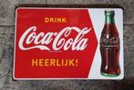 emaillen Drink Coca cola heerlijk  overal altijd retro bord, Reclamebord, Emaille, Ophalen of Verzenden, Zo goed als nieuw