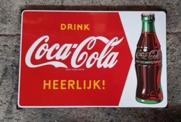 emaillen Drink Coca cola heerlijk  overal altijd retro bord  beschikbaar voor biedingen