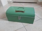 Vintage broodtrommel blik groen, Ophalen of Verzenden