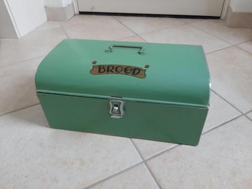 Vintage broodtrommel blik groen, Antiek en Kunst, Antiek | Keukenbenodigdheden, Ophalen of Verzenden