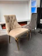Elegante Stoelen Set in 2 kleuren taupe en grijs nieuw, Overige kleuren, Nieuw, Ophalen of Verzenden, Stof
