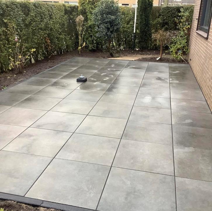 AANGEBODEN: NWE Keramische tuintegels 60x60x3 ~4m2 Antraciet, Tuin en Terras, Tegels en Klinkers, Nieuw, Terrastegels, Keramiek