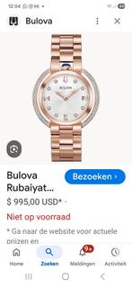 BULOVA DAMES HORLOGE MET DIAMANT., Sieraden, Tassen en Uiterlijk, Horloges | Dames, Ophalen of Verzenden, Nieuw, Staal, Overige merken