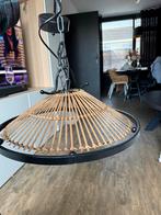 Retro Rotan Hanglamp Boho Stijl, Huis en Inrichting, Lampen | Hanglampen, Ophalen of Verzenden, Zo goed als nieuw, Metaal, Minder dan 50 cm