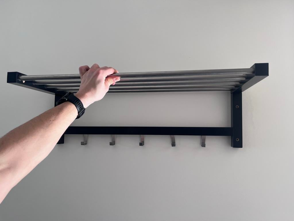 Kapstok met 6 haken en 5 roedes, Huis en Inrichting, Woonaccessoires | Kapstokken, Ophalen of Verzenden, Gebruikt, Metaal, Wandkapstok