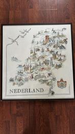 Geborduurde landkaart Nederland bieden, Overige typen, Ophalen of Verzenden, Zo goed als nieuw