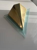 Vintage Wandlamp Plexiglas Messing Hollywood Regency, Ophalen of Verzenden, Gebruikt, Hout, Hollywood Regency, vintage,retro