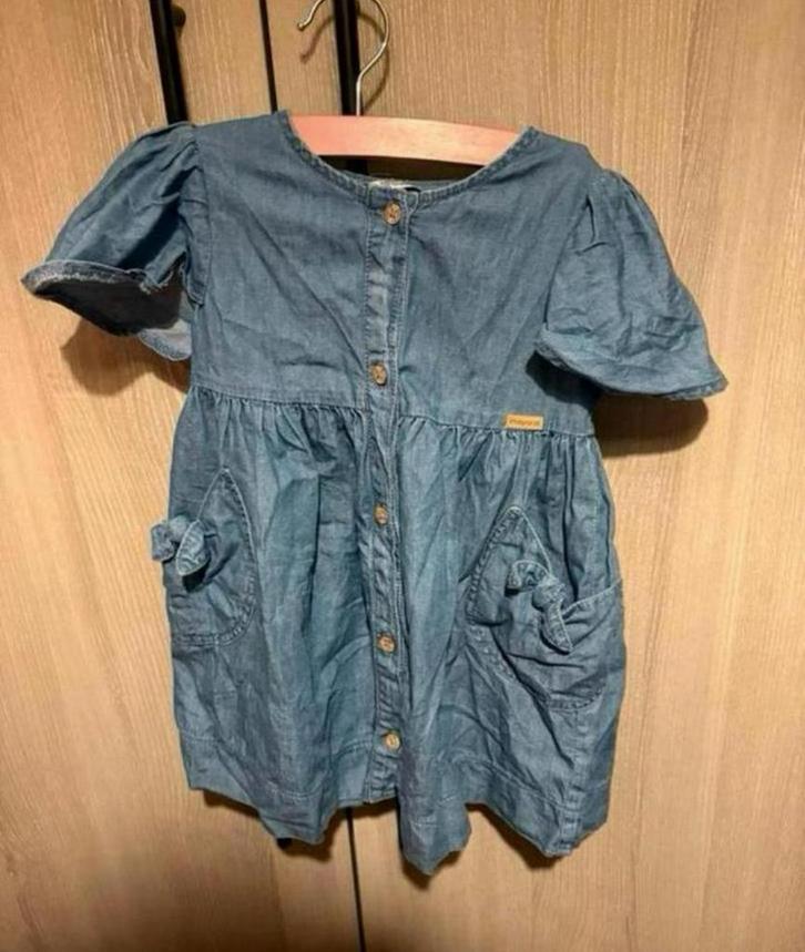 Mayoral spijkerjurkje maatje 98, Kinderen en Baby's, Kinderkleding | Maat 98, Zo goed als nieuw, Jongen of Meisje, Ophalen of Verzenden