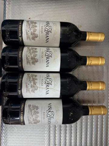4 flessen Viña Arana Gran Reserva 2016 – Rioja (Spanje) beschikbaar voor biedingen