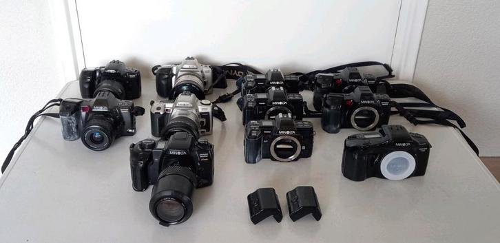 Minolta camera's zie foto's en omschrijving, Audio, Tv en Foto, Fotocamera's Analoog, Gebruikt, Spiegelreflex, Minolta, Ophalen of Verzenden