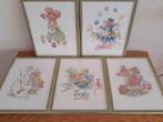 Leuke hand geborduurde ingelijst wanddecoratie., Minder dan 50 cm, Overige typen, Ophalen of Verzenden, Zo goed als nieuw