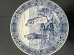 2x Delfts blauw chemkefa (rond 30 cm), Antiek en Kunst, Antiek | Wandborden en Tegels, Ophalen