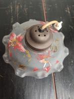 Sierlijke vintage lampenkap glas, Huis en Inrichting, Lampen | Hanglampen, Ophalen of Verzenden, Zo goed als nieuw, Glas, Minder dan 50 cm