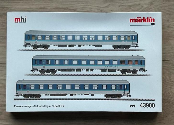 Märklin HO 43900 Set personenrijtuigen InterRegio, Hobby en Vrije tijd, Modeltreinen | H0, Nieuw, Wagon, Wisselstroom, Märklin