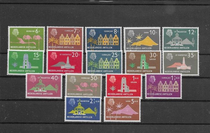 Nederlandse Antillen 1958, NVPH 275 t/m 290, Postfris., Postzegels en Munten, Postzegels | Nederlandse Antillen en Aruba, Postfris