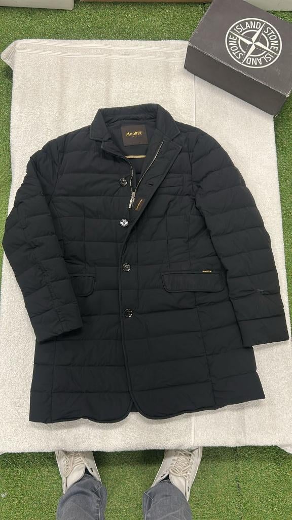 MooRER Zyan Jas Winter Puffer Dons Zavyer-S3 Verona 50 / L, Kleding | Heren, Jassen | Winter, Zwart, Zo goed als nieuw, Moorer