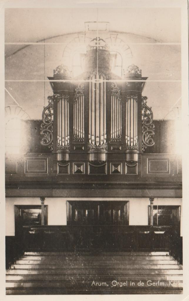 ARUM Geref. Kerk Orgel, Verzamelen, Ansichtkaarten | Nederland, Ongelopen, Friesland, 1940 tot 1960, Verzenden