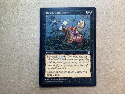 1x Brush with Death (Excellent), Hobby en Vrije tijd, Verzamelkaartspellen | Magic the Gathering, Zo goed als nieuw, Losse kaart