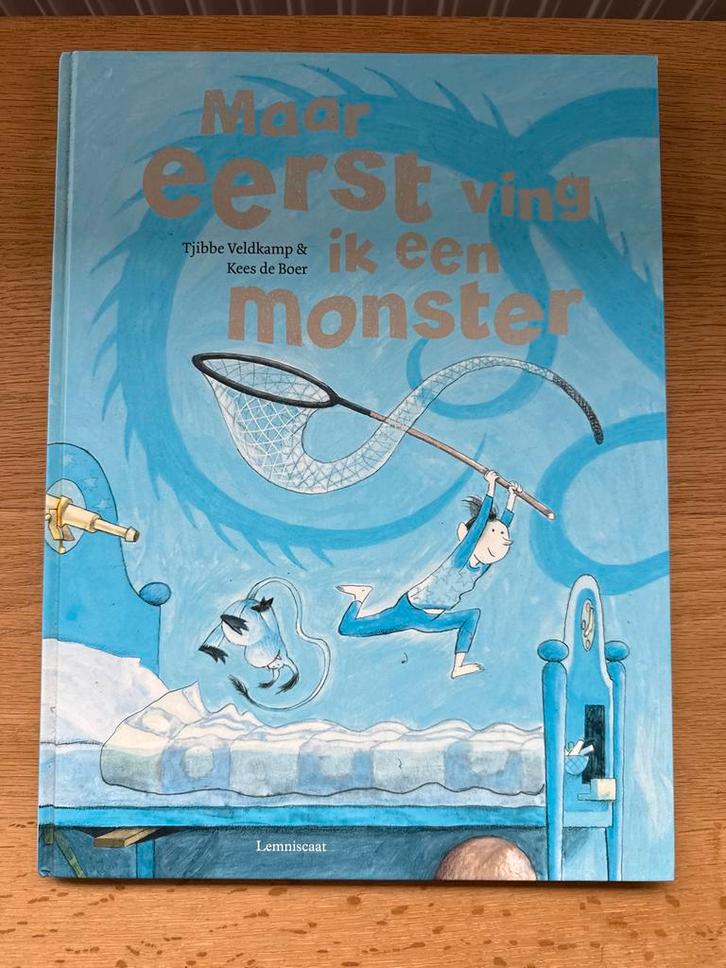 Maar eerst ving ik een monster - Tjibbe Veldkamp, Boeken, Kinderboeken | Baby's en Peuters, Gelezen, 3 tot 4 jaar, Ophalen of Verzenden