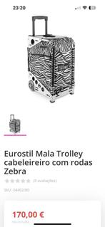 Eurostil krukje en Trolley kappers Koffer Zebra, Ophalen, Gebruikt, Zwart, Met slot
