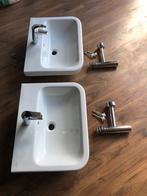 *** Villeroy&Boch wastafel compleet kraan en sifon (2x) ***, Ophalen, 50 tot 100 cm, Zo goed als nieuw, Minder dan 100 cm