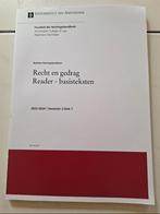 Recht en gedrag Reader - basisteksten UvA, Boeken, Ophalen of Verzenden, Zo goed als nieuw, WO