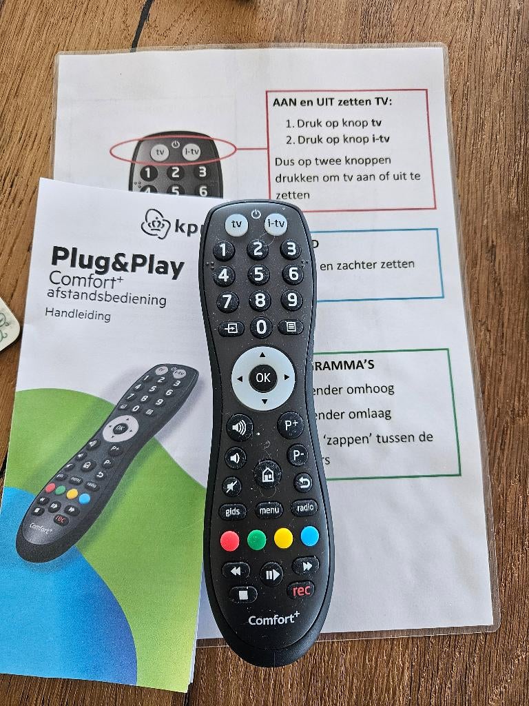 Comfort+ afstandsbediening voor Interactieve TV KPN, Audio, Tv en Foto, Ophalen, Gebruikt, Origineel, Tv
