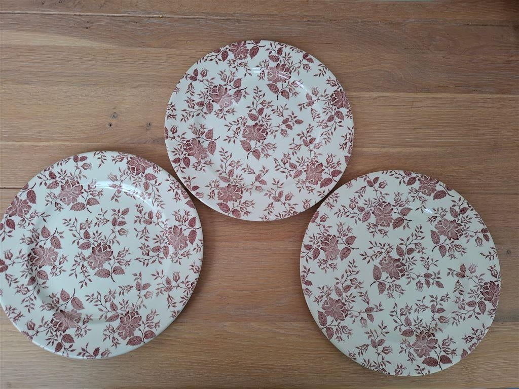 Dinerbord WhidbeyRoseCottage, 25 cm, Gebruikt, Keramiek, Ophalen of Verzenden, Bord(en)