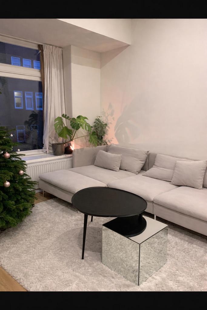 IKEA Söderhamn 4-zitsbank met chaise longue Hillared beige, Huis en Inrichting, Banken | Sofa's en Chaises Longues, Gebruikt, Vierpersoons of meer