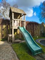 Houten speeltoestel met glijbaan, Kinderen en Baby's, Speelgoed | Buiten | Speeltoestellen, Ophalen, Gebruikt, Glijbaan