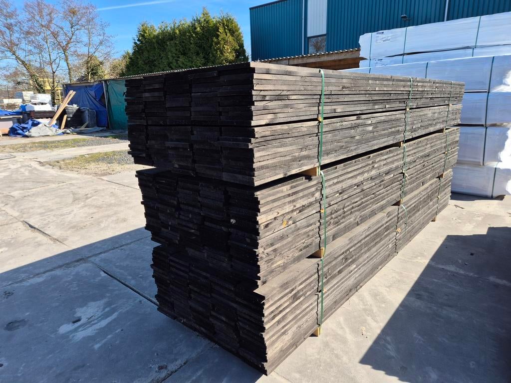 Vuren tuinplanken zwart geimpregneerd, Ophalen of Verzenden, Nieuw, 250 cm of meer, Planken