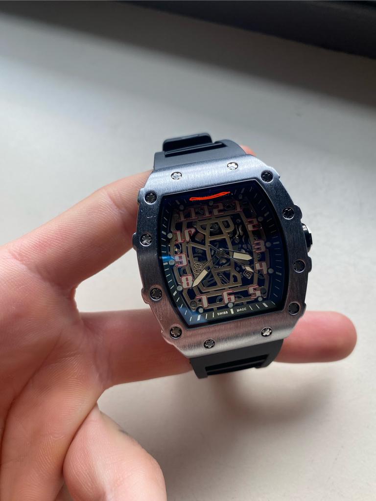 Tonneau Skeleton Horloge Silver Edition, Polshorloge, Overige materialen, Zo goed als nieuw, Ophalen