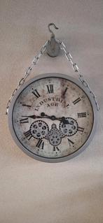 Zilverkleurige woonkamer klok, Avri Dongen, z.g.a.n., Ophalen of Verzenden