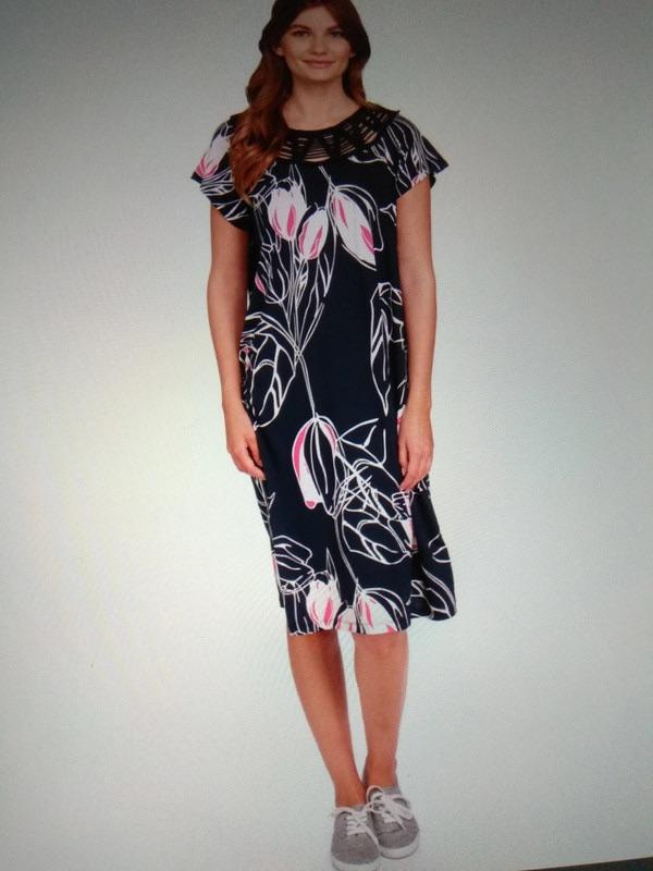 Nieuwe jurk blauw met een bloemen mt. 36/38 Gina Benotti, Kleding | Dames, Overige kleuren, Nieuw, Ophalen of Verzenden, Maat 36 (S)