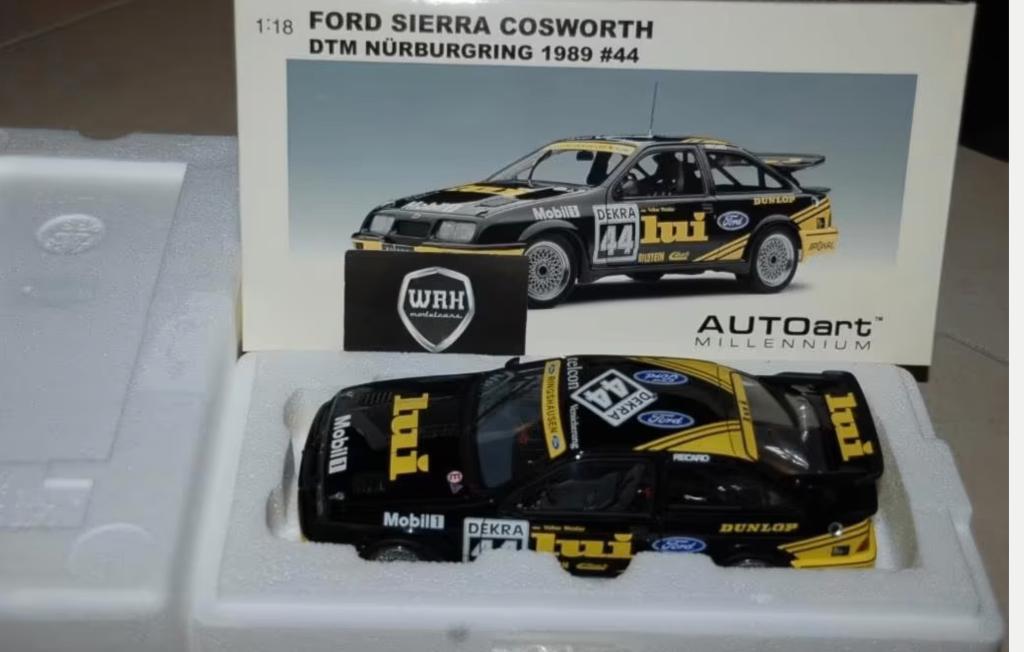 Miniature Ford Sierra RS Cosworth - AUTOart Millenium - Échelle 1/18 - Noire - Occasion