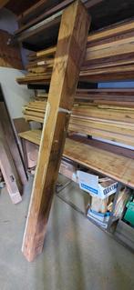 Gebruikte Eiken Balk 14.5x14.5 cm 2.15 cm lang., Doe-het-zelf en Verbouw, Hout en Planken, Ophalen, Gebruikt, Eiken, Balk