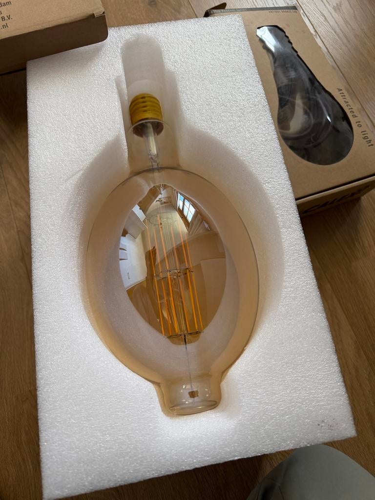 Grote LED filament lamp met fitting E27 met pendel, Ophalen, Led-lamp, Minder dan 30 watt, Soft of Flame