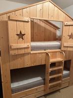Stapelbed boomhut, Ophalen, 100 cm, Tweepersoons, Zo goed als nieuw