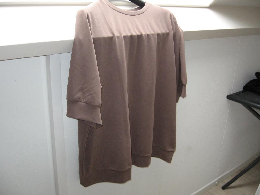 Soepel vallend Bonprix blouse tuniek L Bruin 52 54 €25.-., Kleding | Dames, Grote Maten, Ophalen of Verzenden, Nieuw, Beige, Blouse of Tuniek