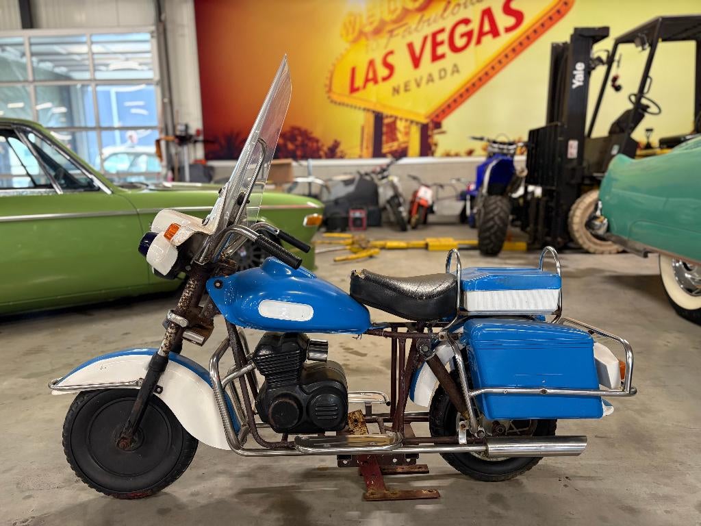 Vintage kermis politiemotor mancave, Ophalen, Gebruikt